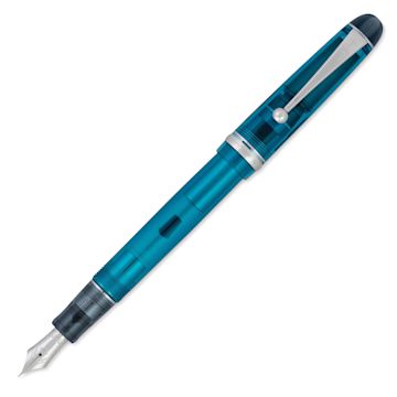 Open in modal - Pilot Custom 74 Fountain Pen - Teal, Broad, cap off