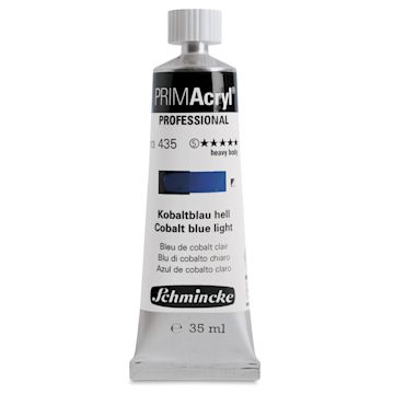 Open in modal - Schmincke Primacryl Professional Acrylic Paint - Cobalt Blue Light, 35 ml Tube