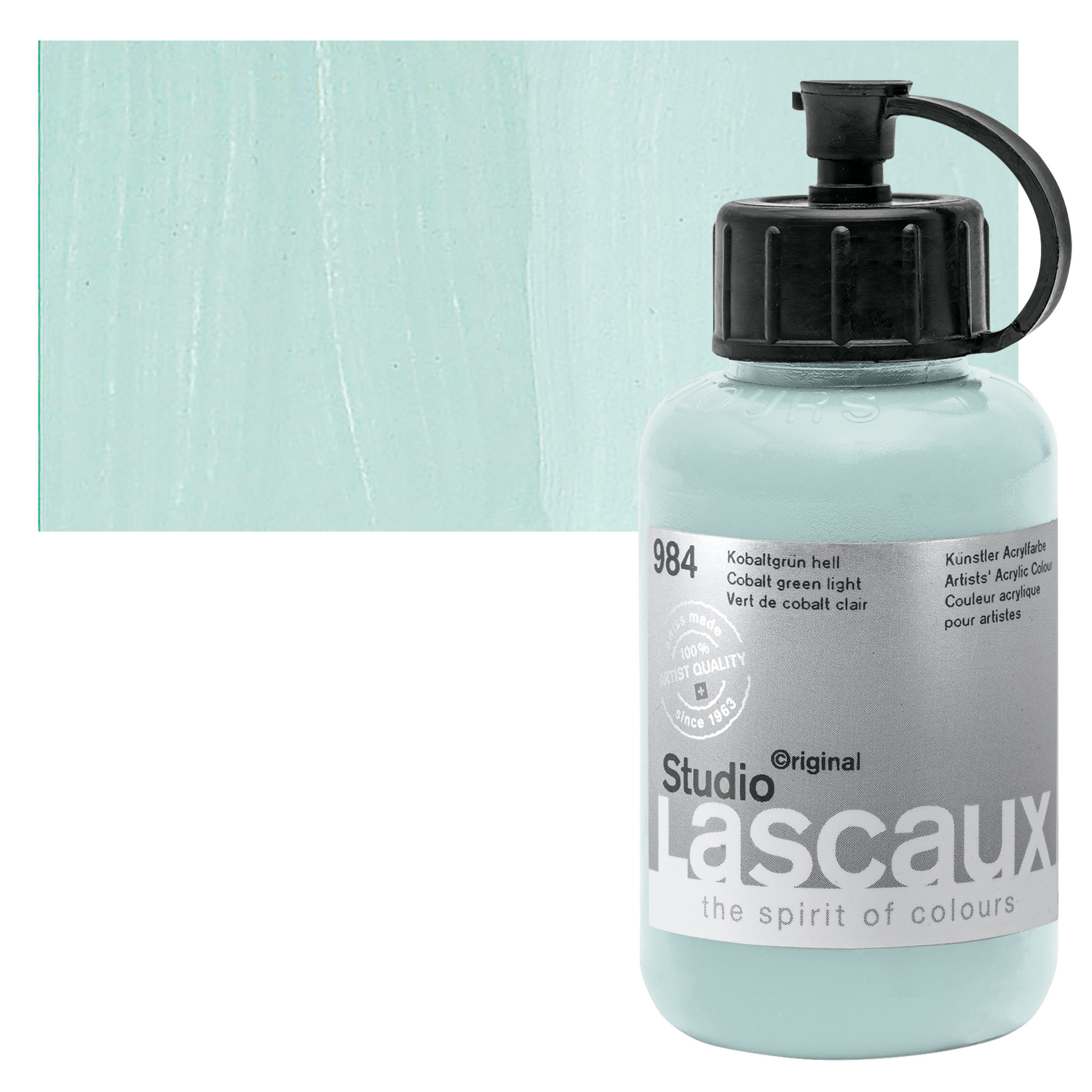 Lascaux Studio Acrylics - Carbon Black, 85 ml bottle