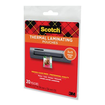 Open in modal - Scotch Thermal Laminating Pouches - 3-1/2" x 5", Pkg of 20