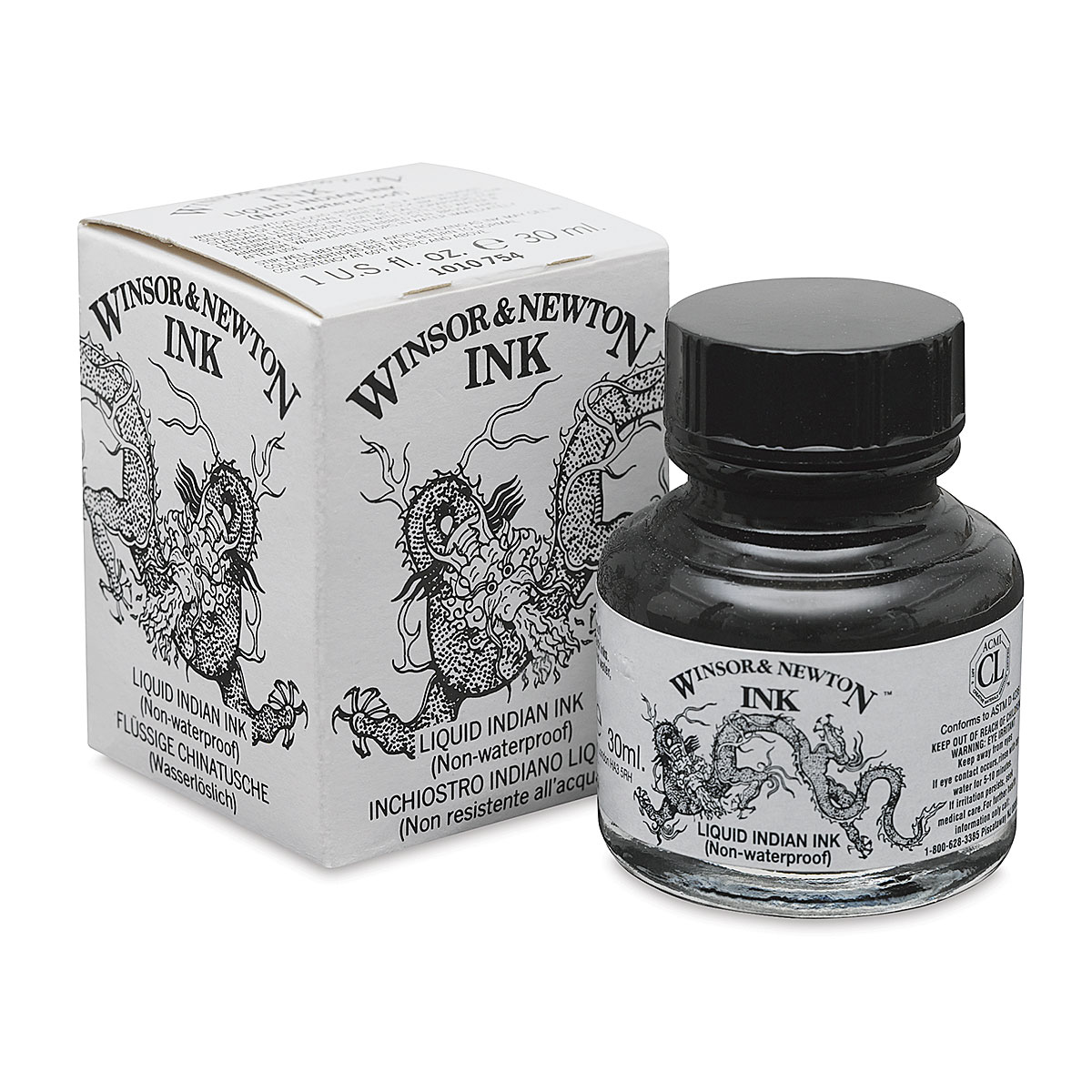 PLAYING WITH INK - Winsor and Newton Black Indian Ink 