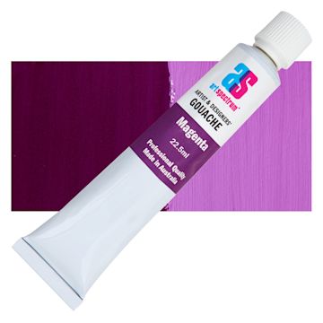 Open in modal - Art Spectrum Artists' Gouache - Magenta, 22.5 ml tube and swatch