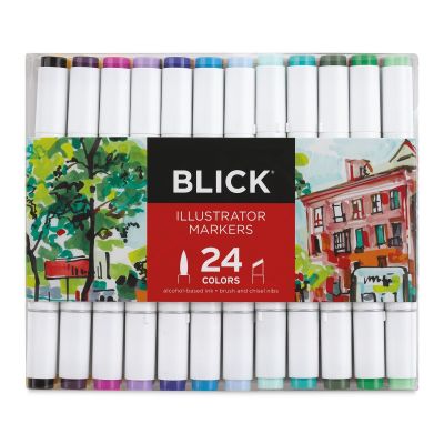 Blick Illustrator Markers - Set of 24 (front of package)