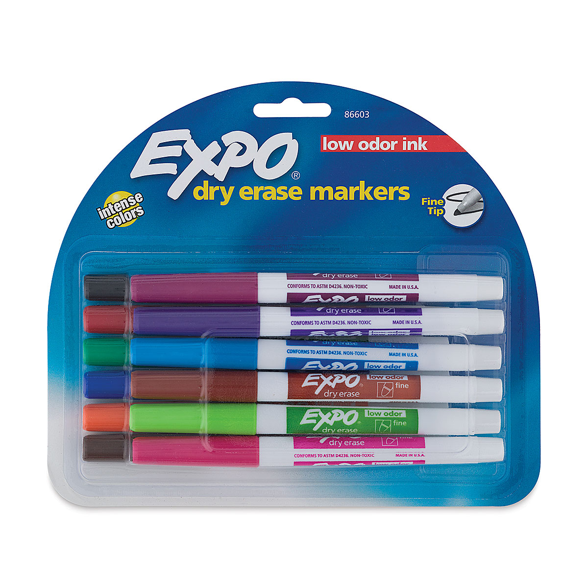 Expo Low-Odor Dry Erase Fine Tip Markers - Fine Marker Point - Assorted  Alcohol Based Ink - 16 / Pack - DeGroot Technology