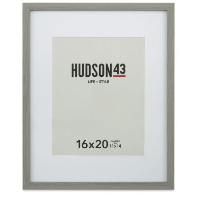 Hudson 43 Gallery Frame - Gray, 16" x 20" (Front of frame)