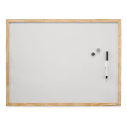 MasterVision Wood Frame Magnetic Dry Erase Board - 18" x 24" (Front)