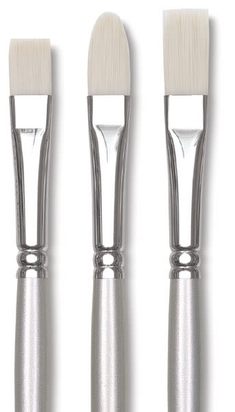 Winsor & Newton Artisan Brushes - Closeup of three types of brushes