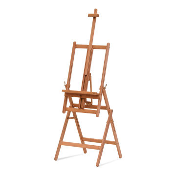 Mabef Watercolor/Oil Easel - Angled view of easel with mast extended