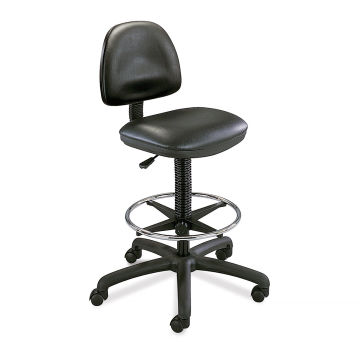 Precision Drafting Stool - Angled view of Vinyl Chair