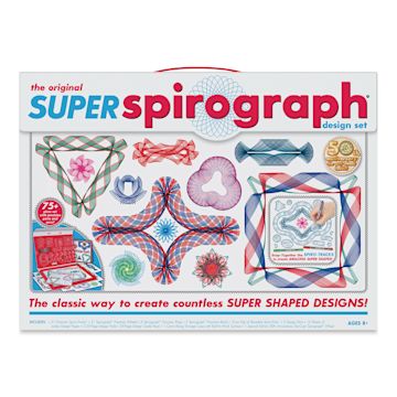 Open in modal - The Super Spirograph Design Set - Front of package shown featuring spirograph designs