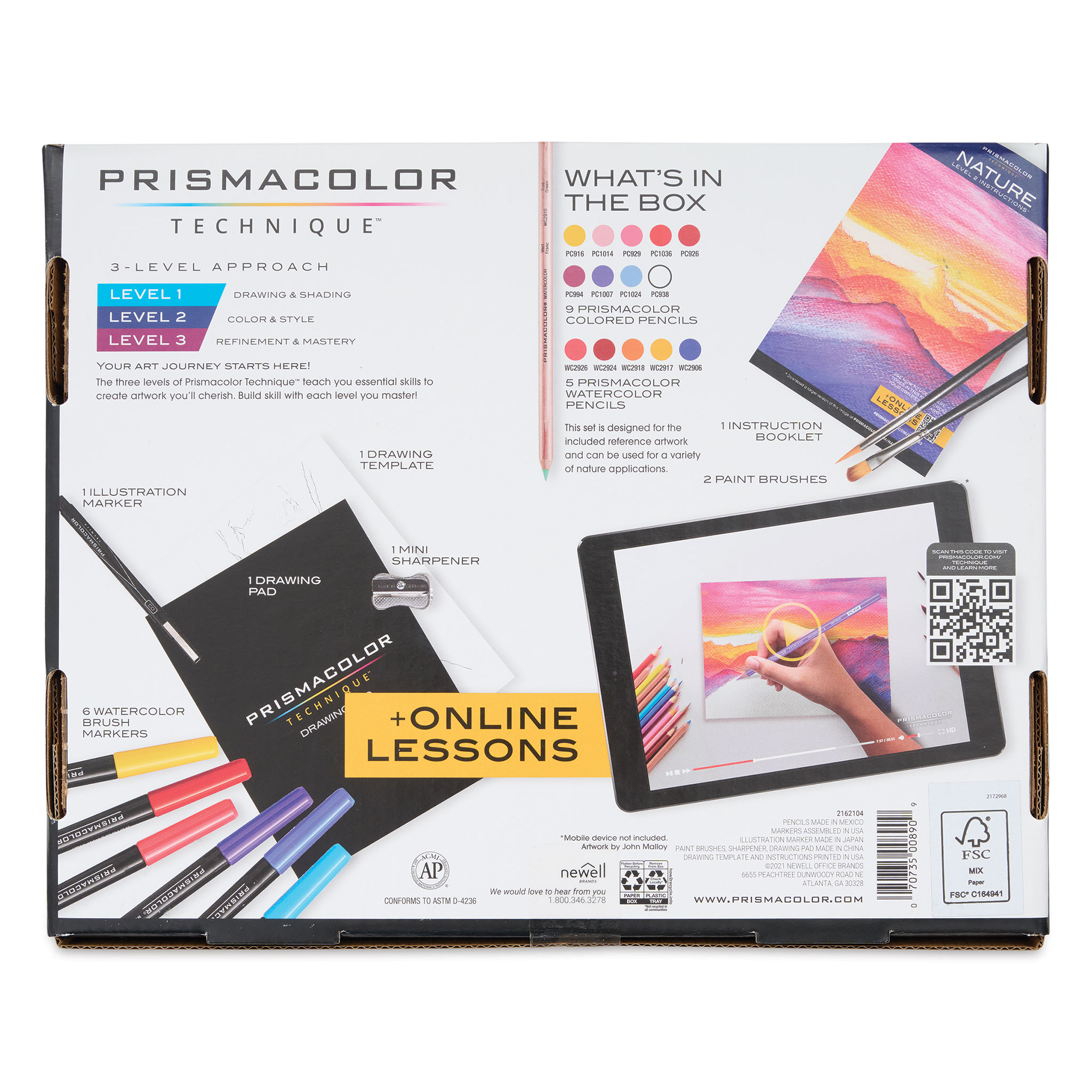 Prismacolor Technique 26pk Nature Drawing Pencils with Digital Lessons 26  ct