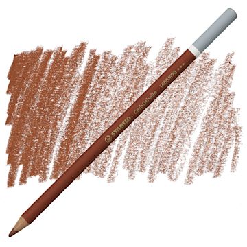 Open in modal - Stabilo CarbOthello Pastel Pencil - Burnt Sienna pencil and swatch