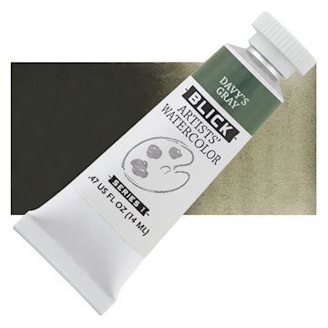 Open in modal - Blick Artists' Watercolor - Davy's Gray, 14 ml tube and swatch