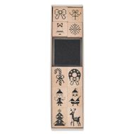 Rico Design Paper Poetry Stamp Set - Set of 10, Holiday Pixels