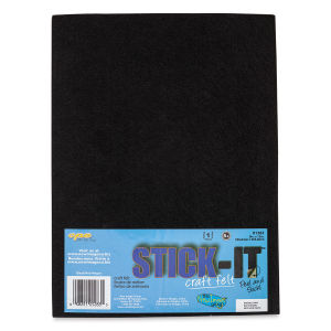 Stick-It Felt Sheets - 9" x 12", Pkg of 6, Black