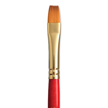 Open in modal - Princeton Heritage Sable Brush - Flat Shader, Short Handle, Size 10 close up
