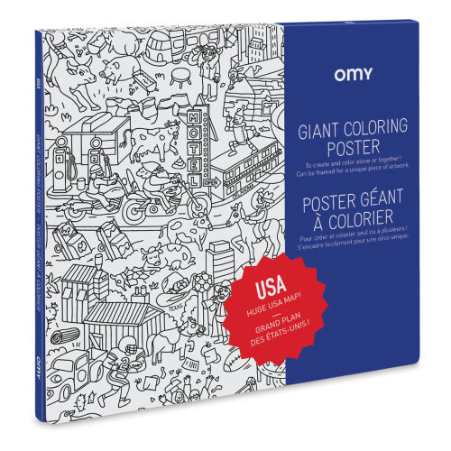 OMY USA Map Giant Coloring Poster
