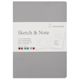 Hahnemühle Sketch and Note Booklets - Grey, 5.8" x 8.3", front cover of a single booklet