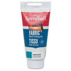 Speedball Fabric and Paper Block Printing Ink -Turquoise, 2.5 oz
