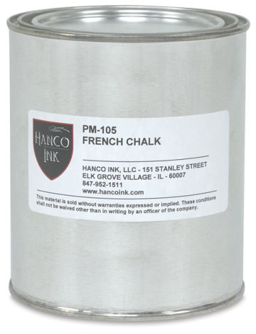 Hanco Ink Modifiers - Front of 1 lb can of French Chalk 
