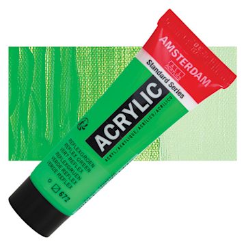 Open in modal - Amsterdam Standard Series Acrylic - Reflex Green, 20 ml Tube and swatch