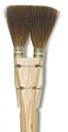 Luco Double Squirrel Square Brushes