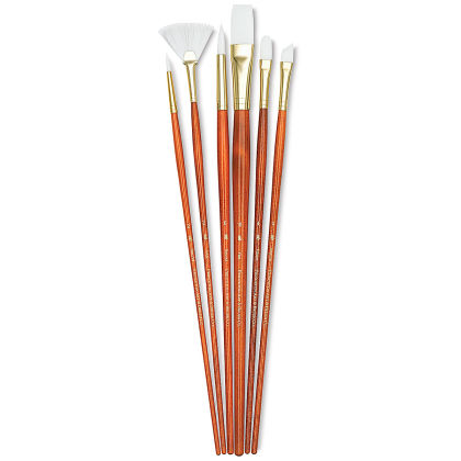 Princeton Real Value Brush Set - 9156, White Taklon, Long Handle, Set ...