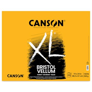 Open in modal - Canson XL Bristol - Pad, 19" x 24", Vellum, 25 Sheets, Tapebound