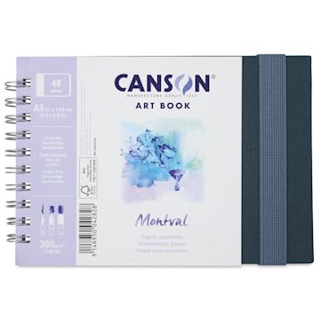 Open in modal - Canson Montval Watercolor Art Book - 5-7/8" x 8-1/4", front cover