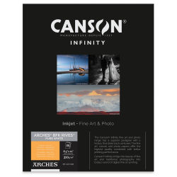 Canson Infinity Arches BFK Rives Inkjet Fine Art and Photo Paper - 8-1/2" x 11", Pure White, 310 gsm, Package of 25