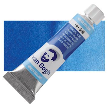 Open in modal - Van Gogh Watercolor - Prussian Blue, 10 ml tube and swatch