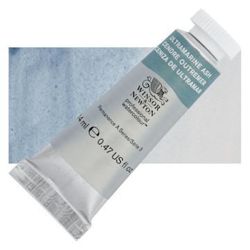 Open in modal - Winsor & Newton Professional Watercolor - Ultramarine Ash, 14 ml Tube and swatch