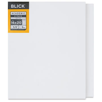 Blick Academic Cotton Stretched Canvas Pack - 16" x 20", Pkg of 2
