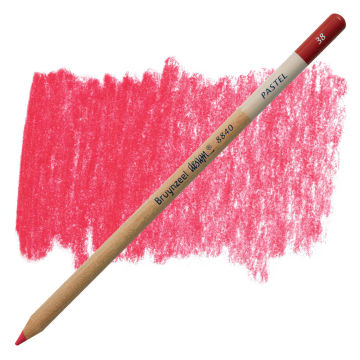 Bruynzeel Design Pastel Pencil - Carmine 38 (swatch and pencil)