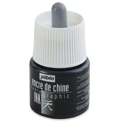 Pebeo Graphic India Ink - Front view of 45 ml Bottle
