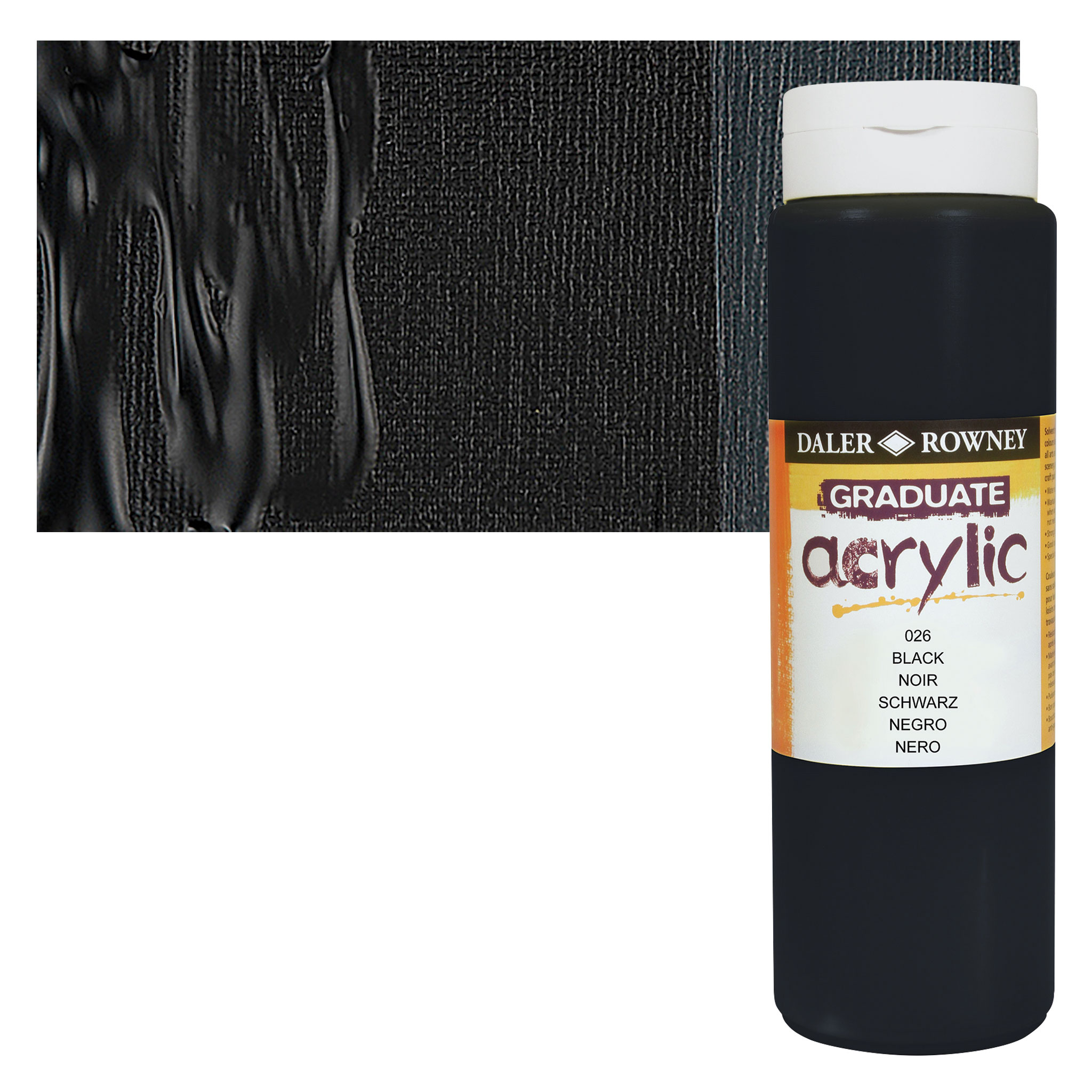 Daler-Rowney Graduate 500ml Acrylic - Black