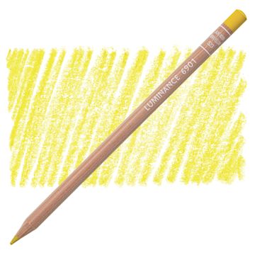 Open in modal - Caran d'Ache Luminance Colored Pencil - Indian Yellow pencil and swatch