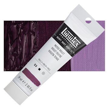 Open in modal - Liquitex Heavy Body Artist Acrylic - Violet Muted Collection and swatch