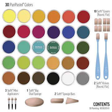 Open in modal - PanPastel Artists' Painting Pastels Set - Pure Colors, Set of 30 - contents