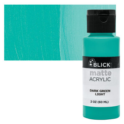 Blick Matte Acrylic - Dark Green Light, 2 oz bottle
