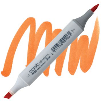 Open in modal - Copic Sketch Marker - Orange YR68 marker and swatch