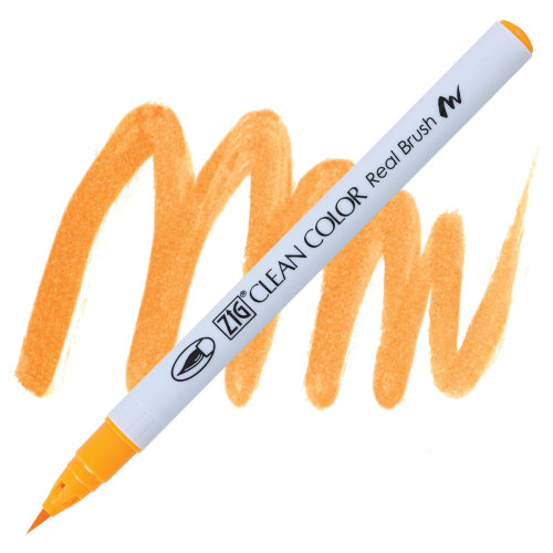 Kuretake Zig Clean Color Real Brush Pen - Bright Yellow