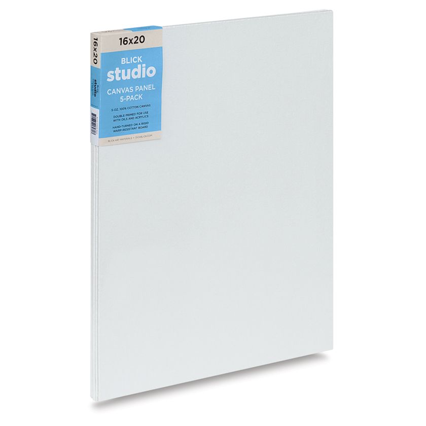 Blick Studio Cotton Canvas Panels 16" x 20", Pkg of 5 BLICK Art