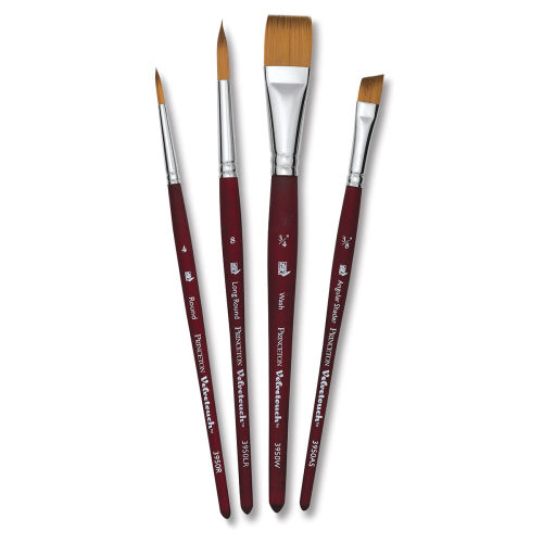 Princeton Velvetouch Series 3950 Synthetic Brushes - Set of 4