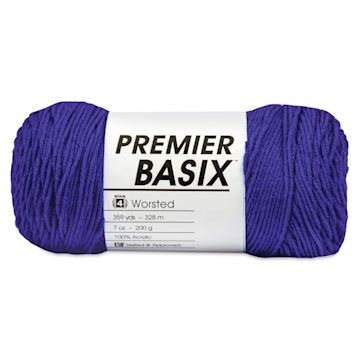 Open in modal - Premier Yarn Basix Worsted Yarn - Royal Blue