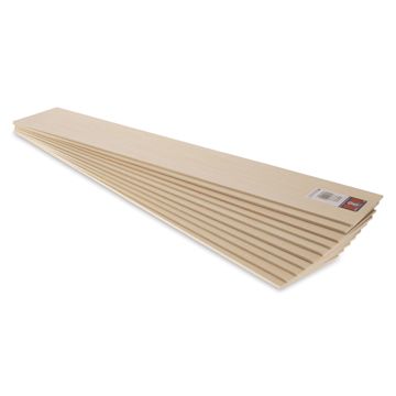 Open in modal - Midwest Products Basswood Sheets - 10 Pieces, 1/8" x 4" x 24" (end view)