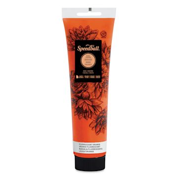 Open in modal - Speedball Water-Soluble Block Printing Ink - Fluorescent Orange, 5 oz