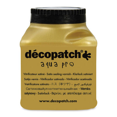 DecoPatch Aquapro Varnish - Satin, 6 oz, Front of Bottle