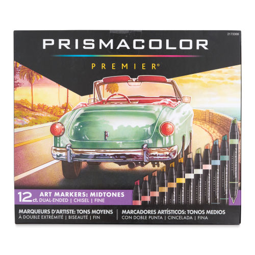 Prismacolor Premier Double-Ended Brush Tip Markers - Primary/Secondary  Colors, Set of 12