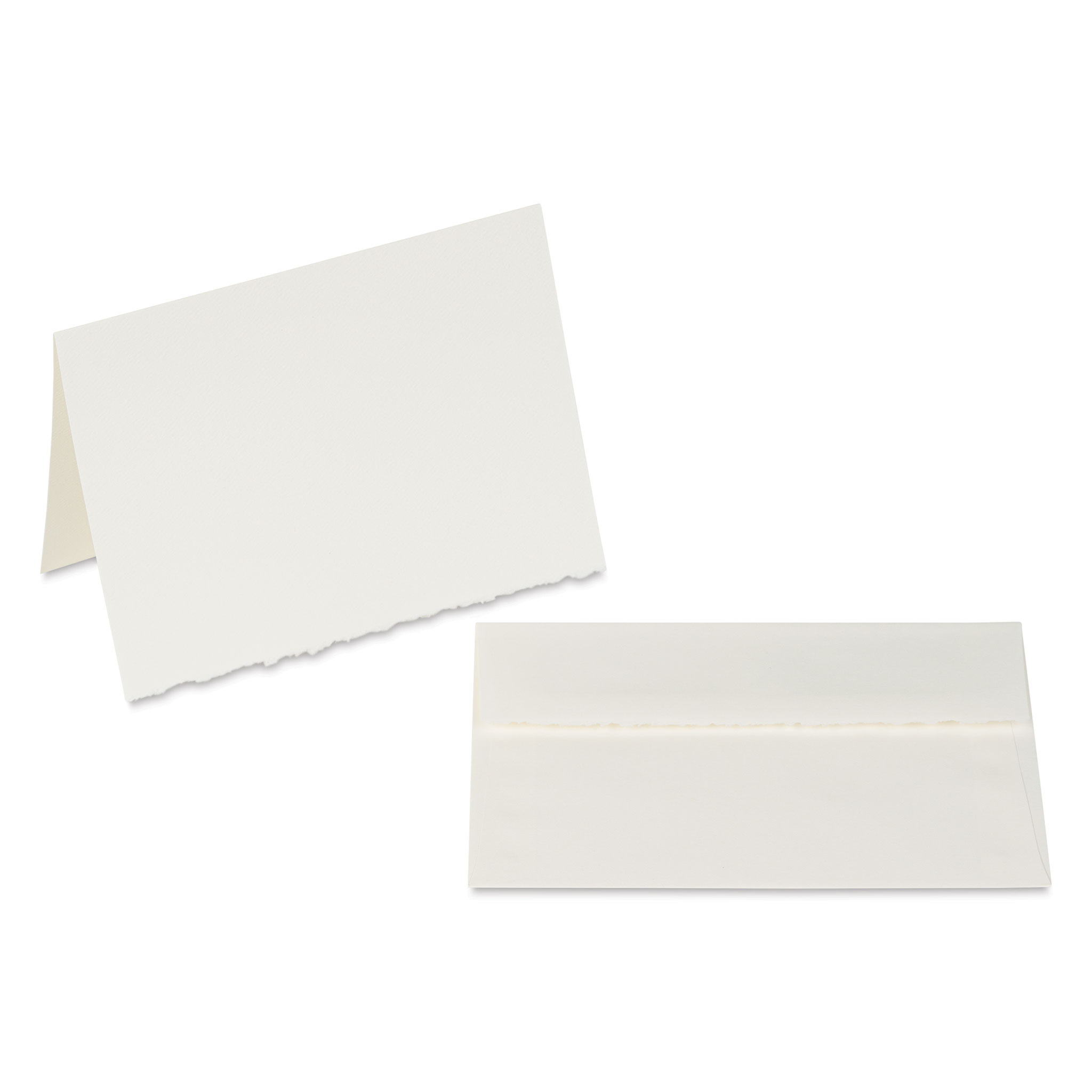  Strathmore Creative Cards, Flourescent White with Deckle Edge,  5x6.875 inches, 50 Pack, Envelopes Included - Custom Greeting Cards for  Weddings, Events, Birthdays : Everything Else